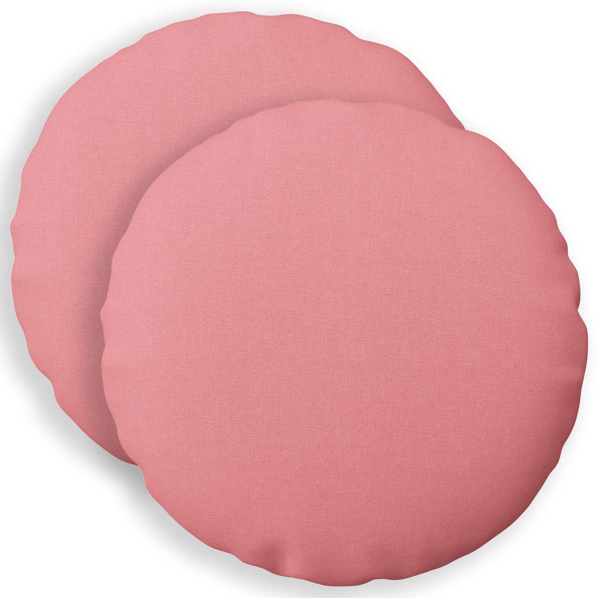 vidaXL Dekenkussen - 2 - st - HEERLEN - Roze - Diam. - 40 - cm - Stof