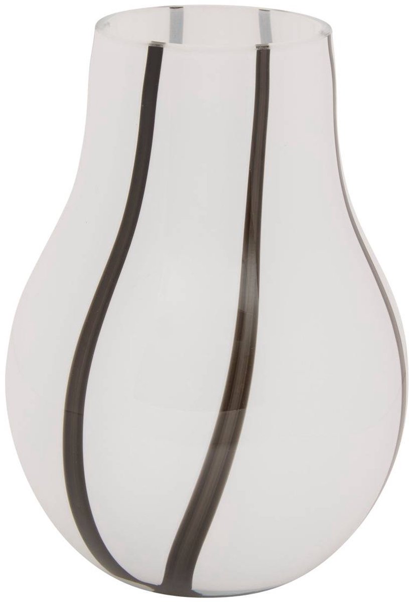 Atmosphera Créateur d'intérieur® Piero zwart wit vaas H20.5cm Bicolore