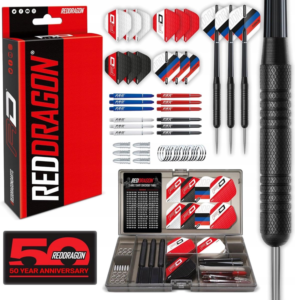 50-delige Steel Tip Dartset - Precisie & Balans
