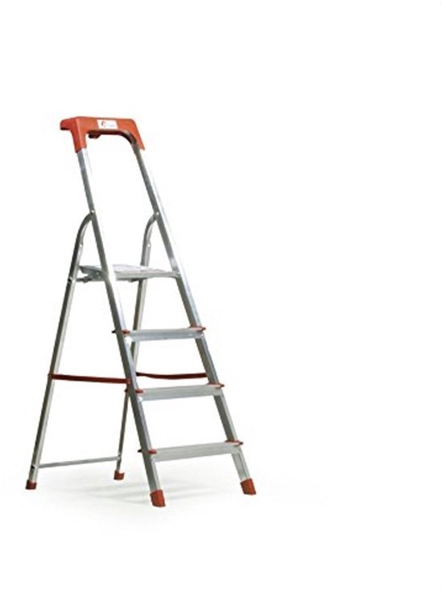 Aluminium ladder - Hoog draagvermogen - 4 niveaus voor thuis en professioneel gebruik