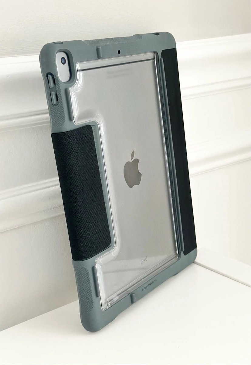 Zazitec iPad 10.2 Hoesje met Transparante Achterkant en Tri-Fold Cover (7e/8e/9e generatie)