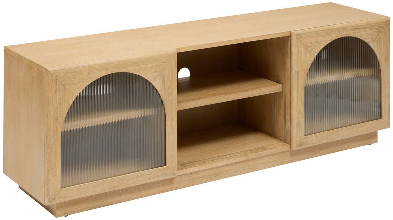 TV-meubel met 2 deuren en 1 plank van acaciahout LOUSADA