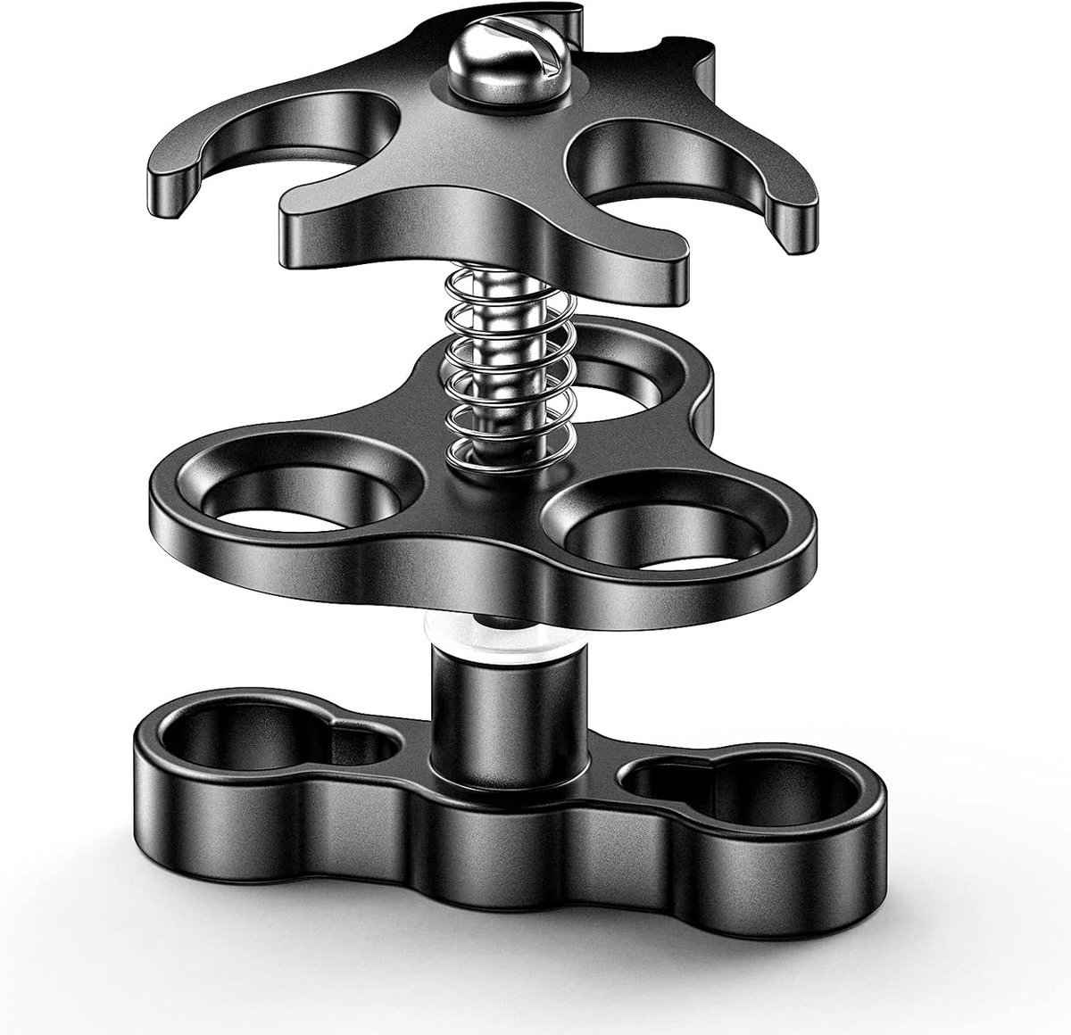 Sea frogs Drie uitgesneden gaten, kogelgewricht, vlinderclip, onderwaterarm, kogelklem, duiklamphouder, kogelklemhouder voor onderwatercamera, duiklamp, duiklamp