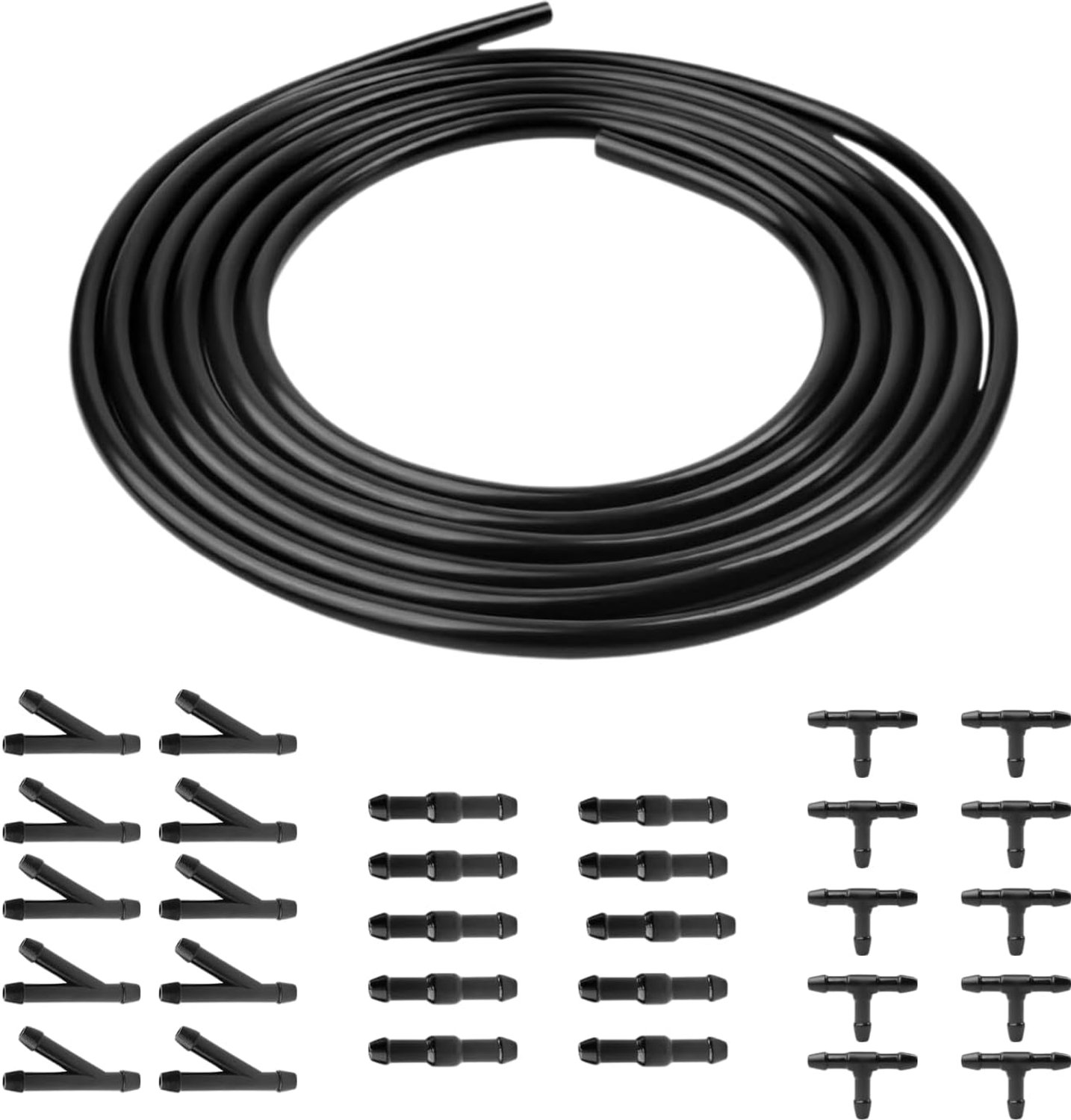 Washer slangset 3 meter - inclusief 30 slangfittingen - universeel voor autoruiten - eenvoudig te installeren - Homevero
