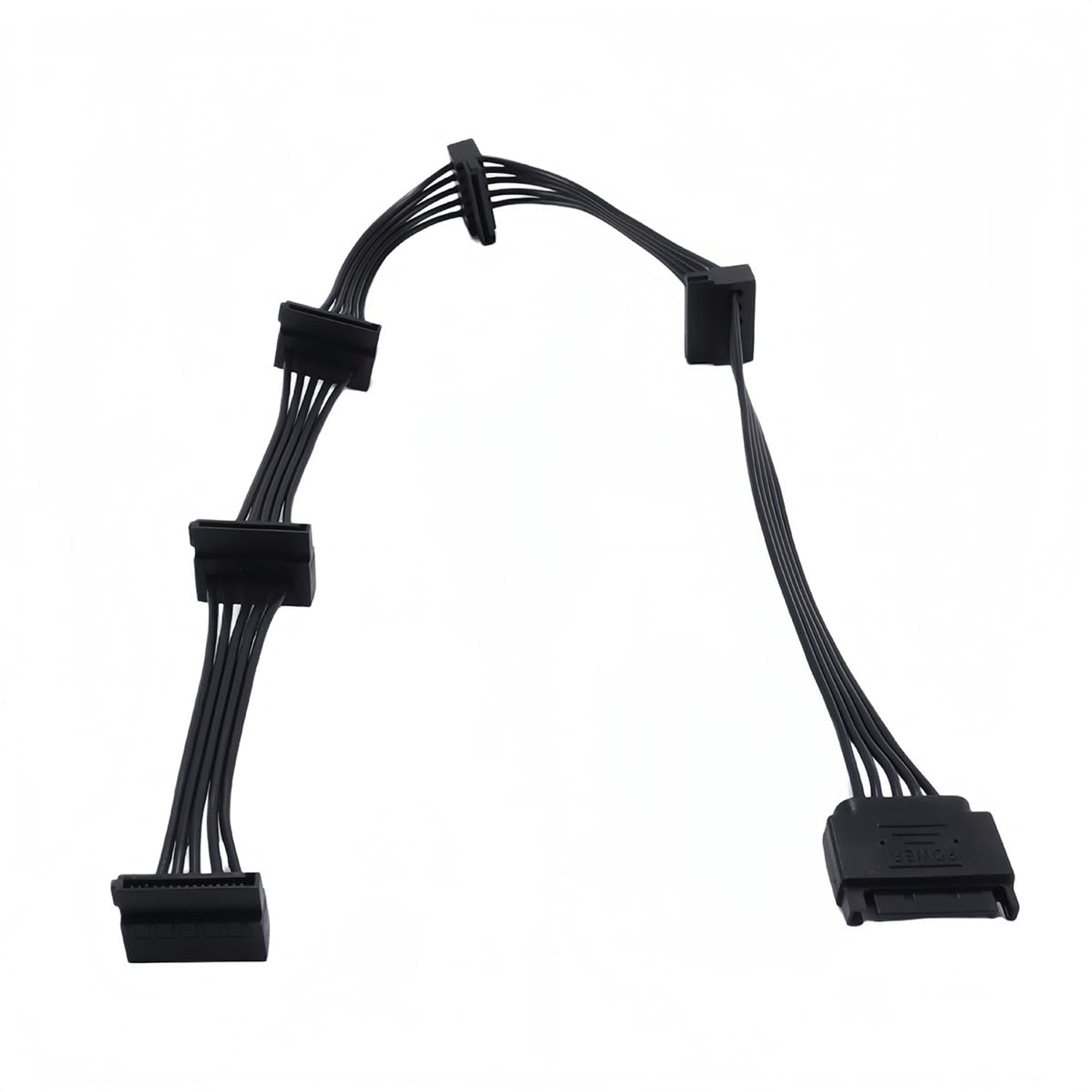 SATA Power Splitter Kabel 1 Male naar 5 Female - 18AWG Geweven Koper - 62cm - ShopVlot