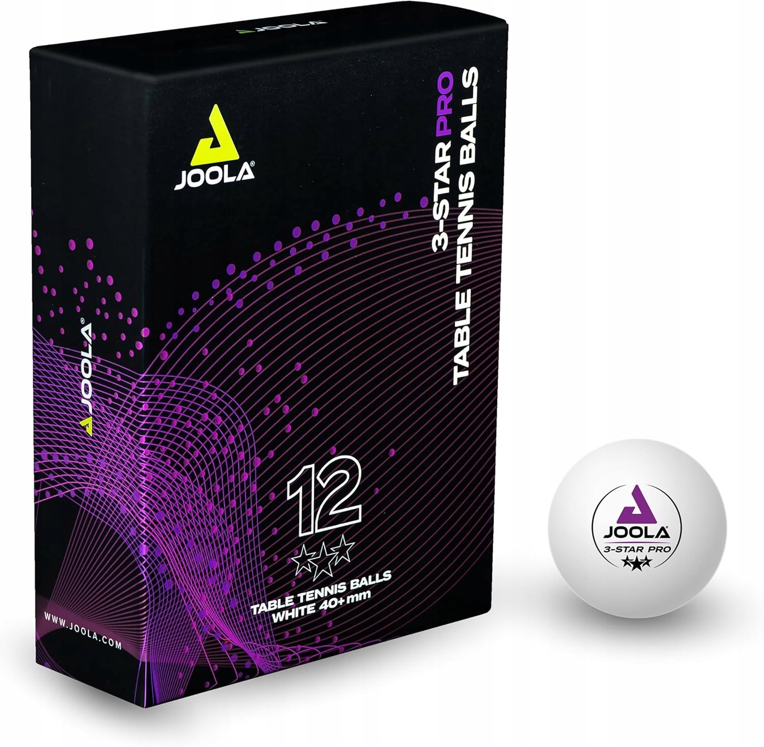 JOOLA PRO 3 STER Tafeltennisballen - 12 stuks