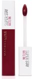 Maybelline SuperStay Matte Ink lipstick in de kleur 50 Voyager, een dieprode matte tint.