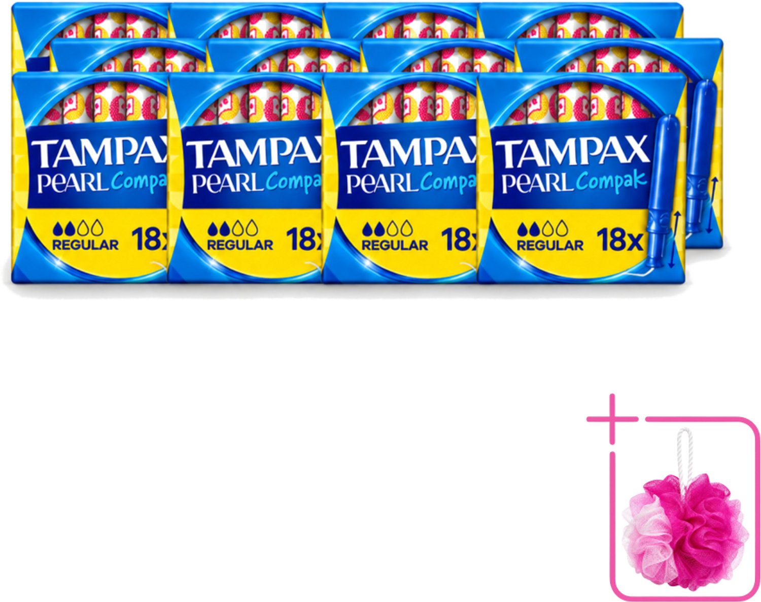 12 x Tampax Pearl Compak – Tampons – Regular - Bulkverpakking - Tampon - Menstruatie