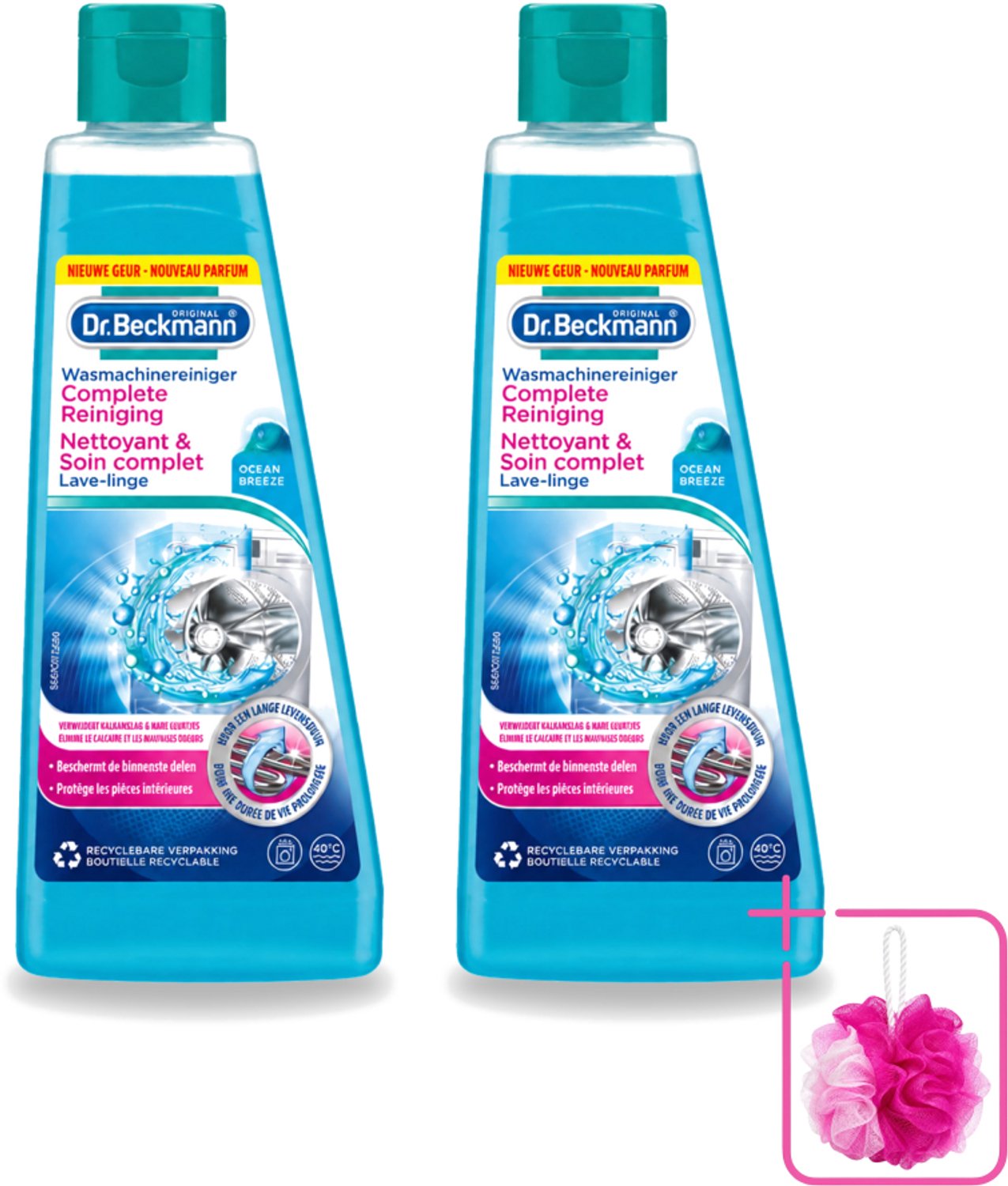 2 x Dr.Beckmann - Wasmachinereiniger - Ocean Breeze - Anti-Kalk - 250 ml - Bulkverpakking - Wasmachine reinigen - Douchemop - Kalk verwijderen
