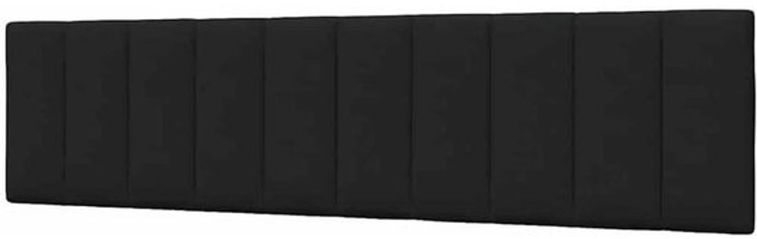 Hoofdbordkussen - Bedkussen Hoofdeinde - Comfortabel Lezen - Zachte PP-vezel vulling - 200 cm - Zwart