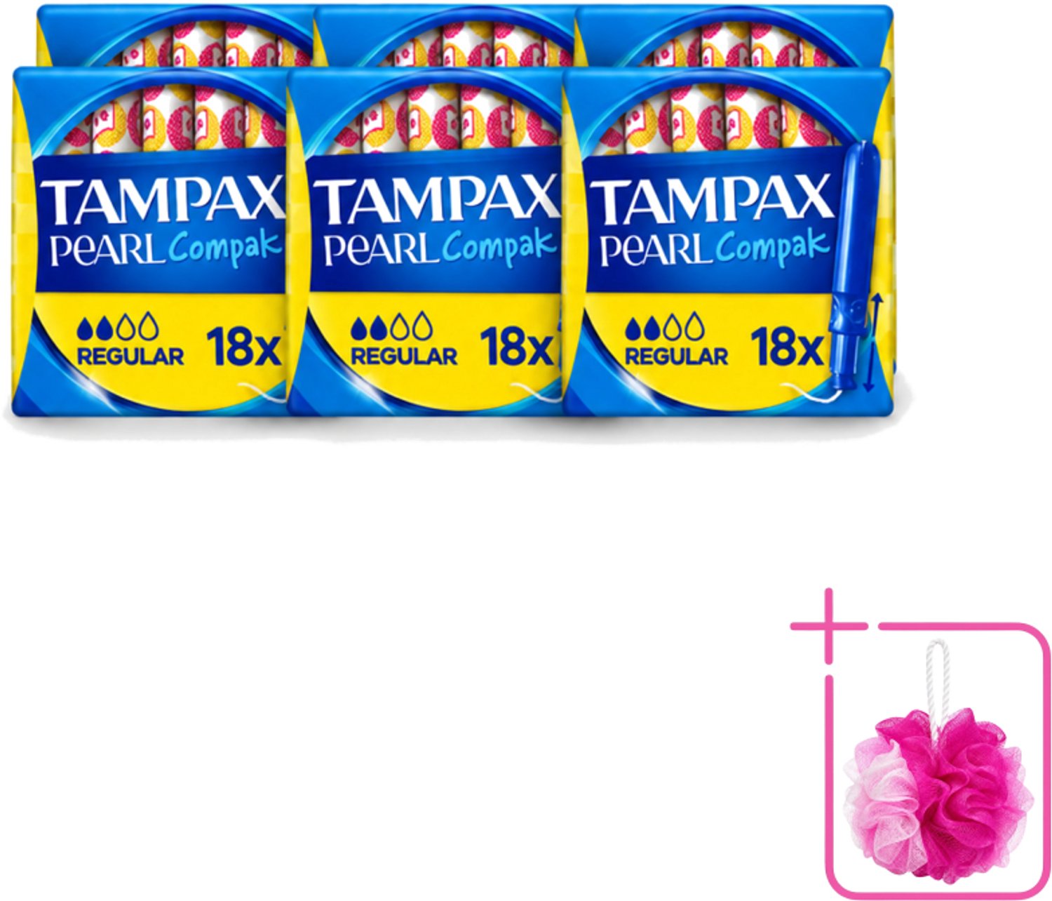 6 x Tampax Pearl Compak – Tampons – Regular - Bulkverpakking - Tampon - Menstruatie