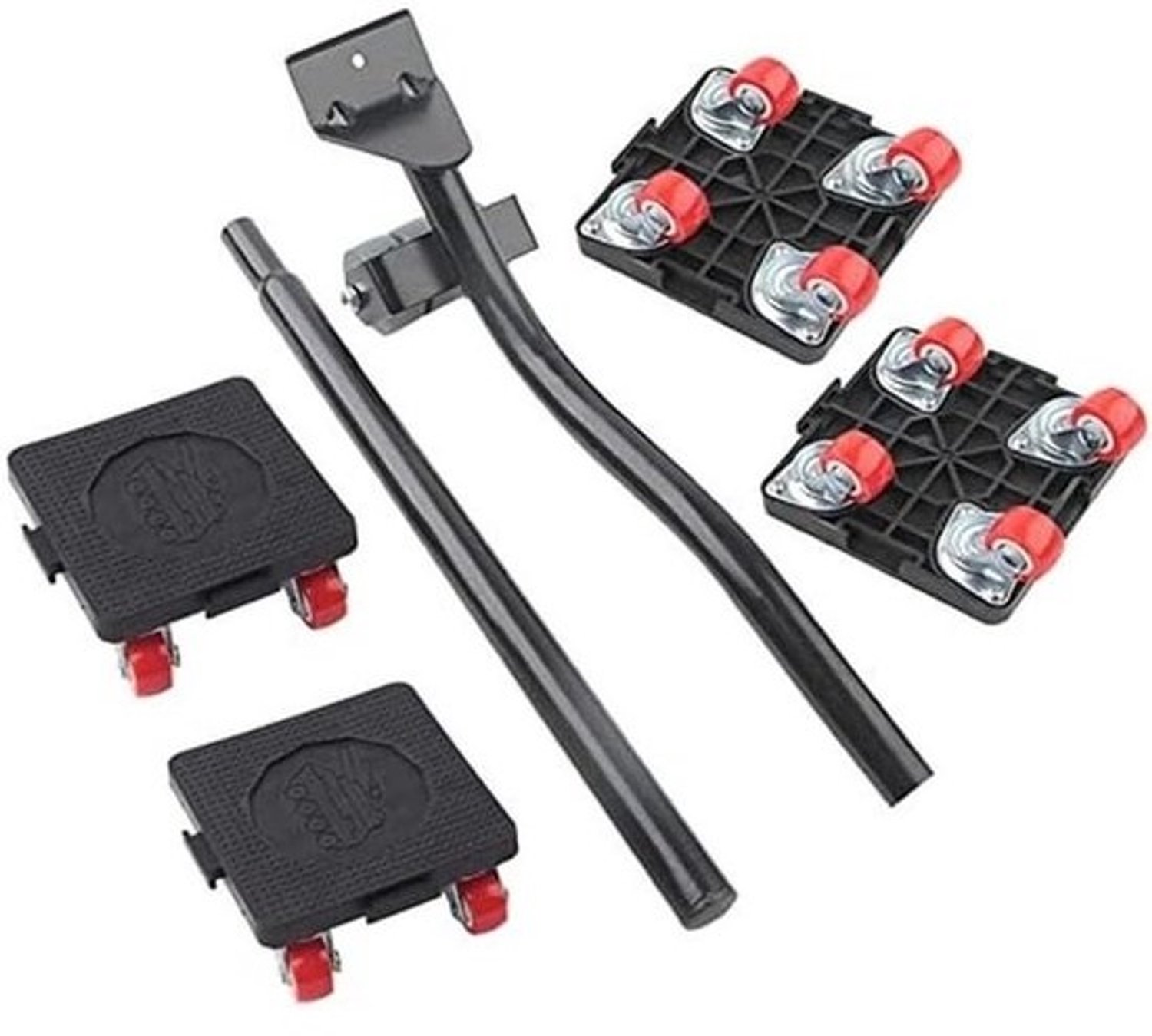 Meubels Mover Kit - Meubellifter Set - Zware Meubels Verplaatsen - 360 Graden Roterende Wielen - 300KG Draagvermogen - Rood