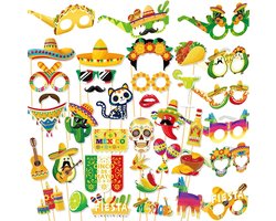 Foto accessoires voor Mexican Fiesta - 30 stuks - kleurrijke props - ideaal voor Cinco de Mayo vieringen - ShopVlot