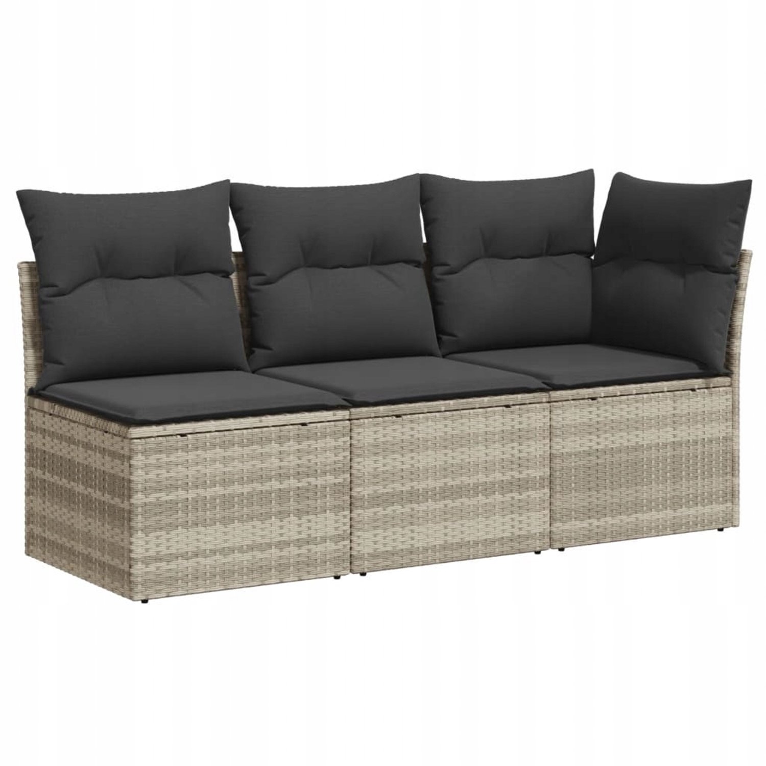 Modulaire loungeset tuinmeubelen van polyratan, grijs