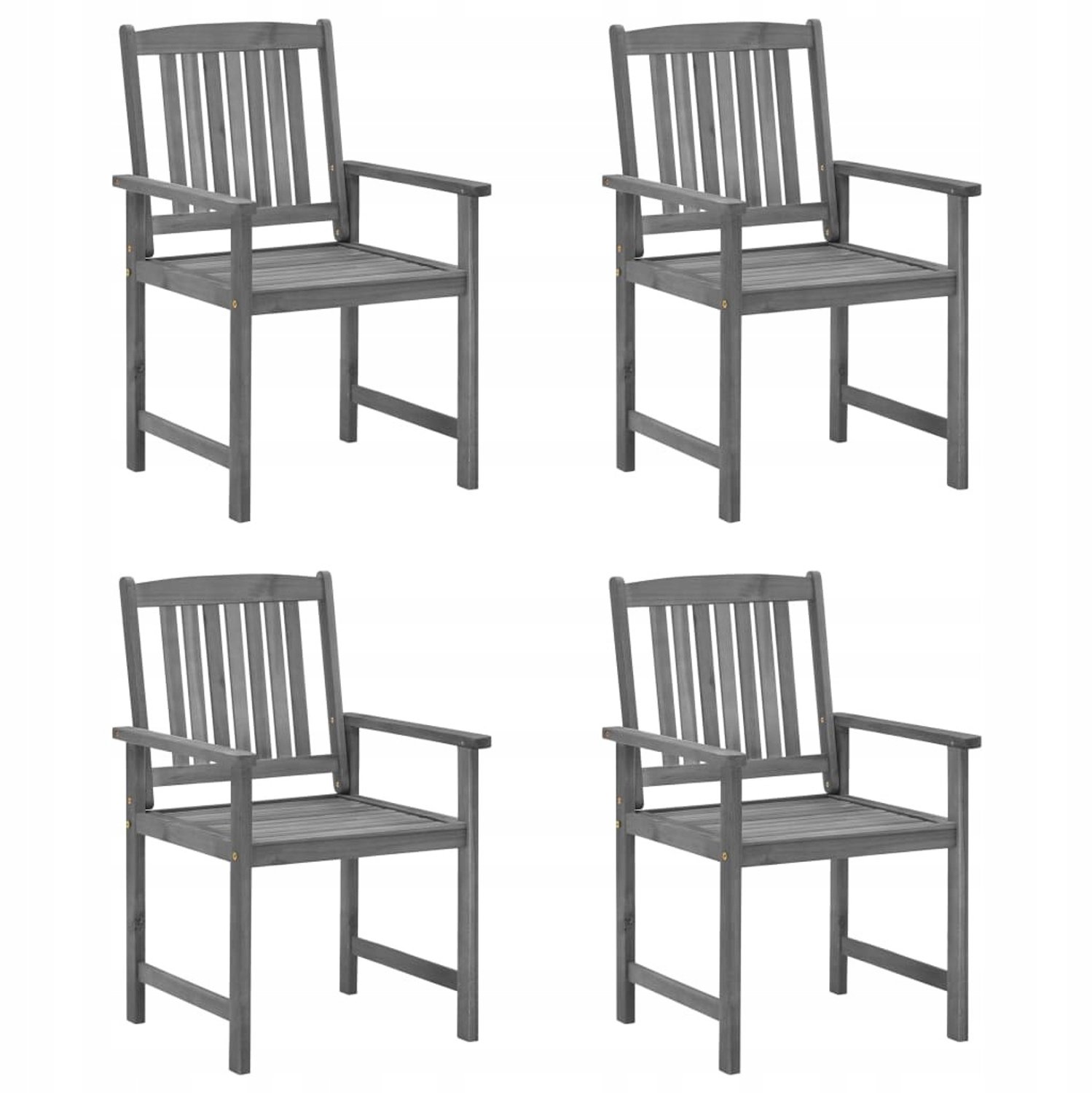 4x Houten Tuinstoelen met Kussens - Comfortabel en Stijlvol