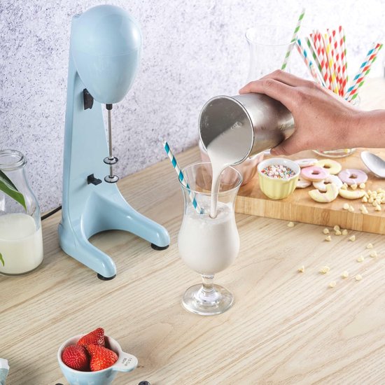 QEVA Milkshake Machine - Blender - Smoothiemaker - Blauw - 15cm x 14cm x 38cm van QEVA — afbeelding 3