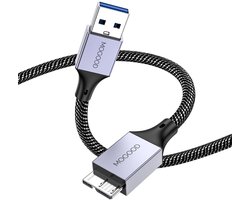 MOGOOD USB 3.0 Micro B Kabel, 5Gbit/s, Voor Externe Schijven, 0.5m, Robuust - ShopVlot