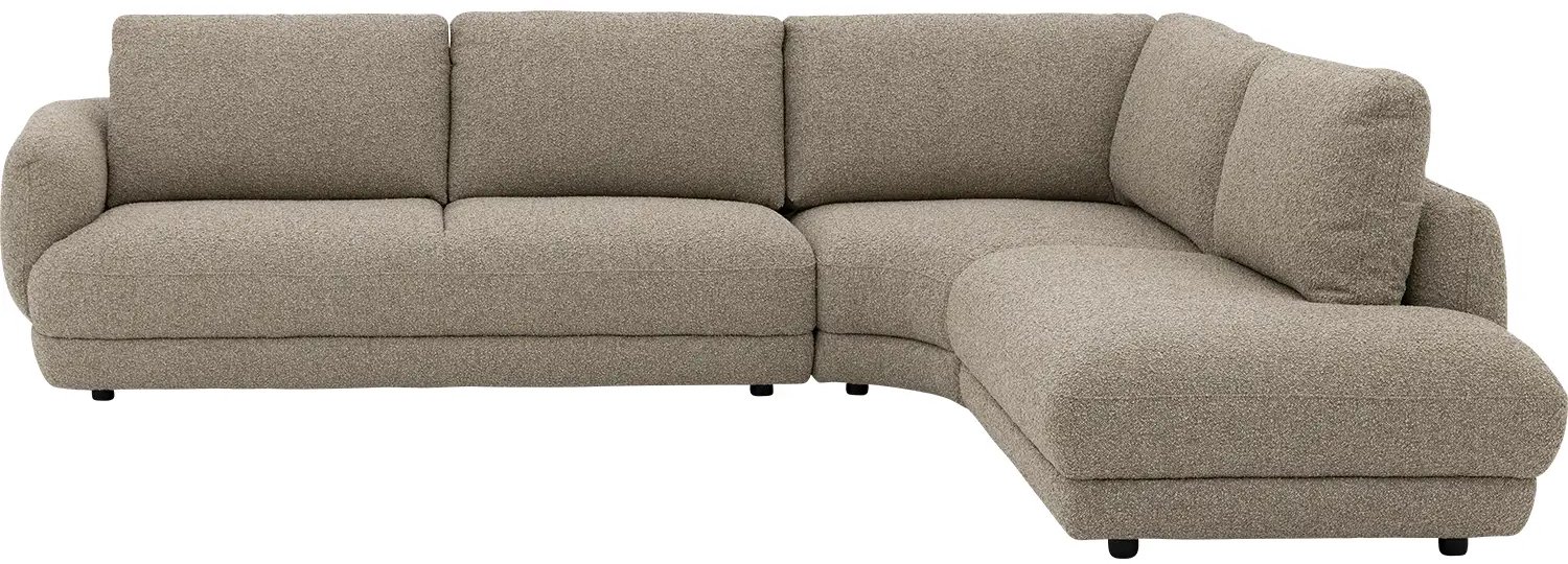 Goossens Premiere 3 zits bank - Stof - Beige - 320 x 64 x 253 cm