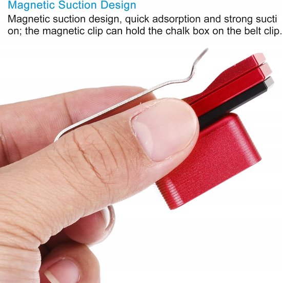 Magnetische Keu Krijthouder met Clip - Aluminium — afbeelding 3