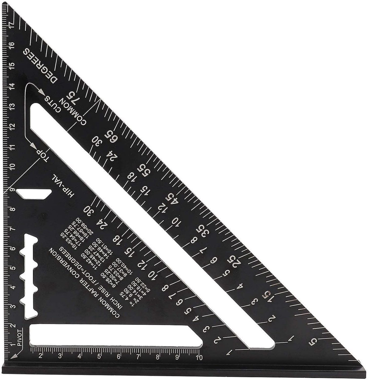 Winkelhaak - Zwart - 7 inch - Aluminium Legering - Voor Bouw- en Verbouwprojecten