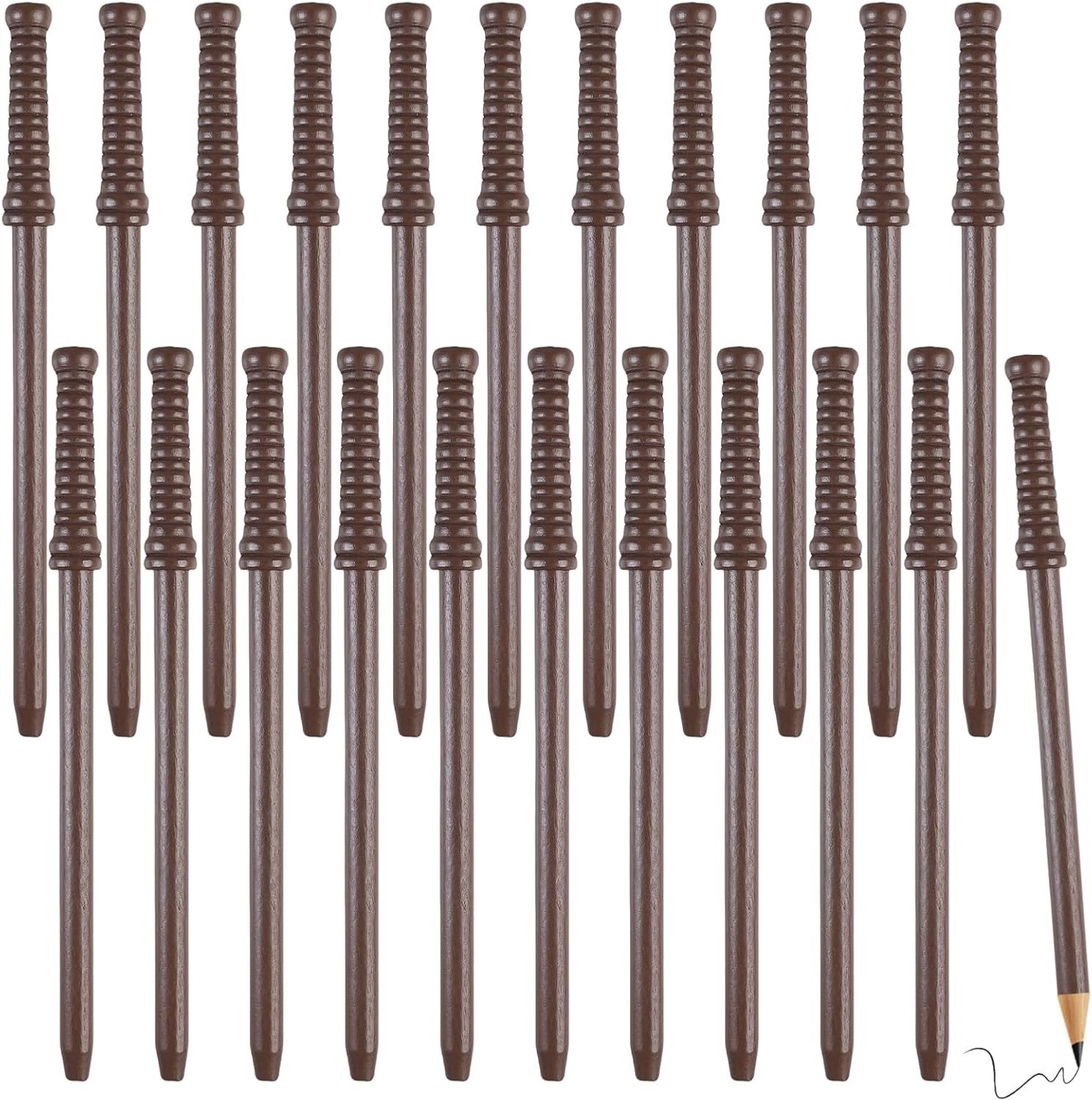 SnelShoppen - 20 Stuks Magische Toverstaaf Pencils, 23 cm HB Potloden, Multifunctionele Houten Pencils voor Feest, School, Halloween, Creatief Schrijv