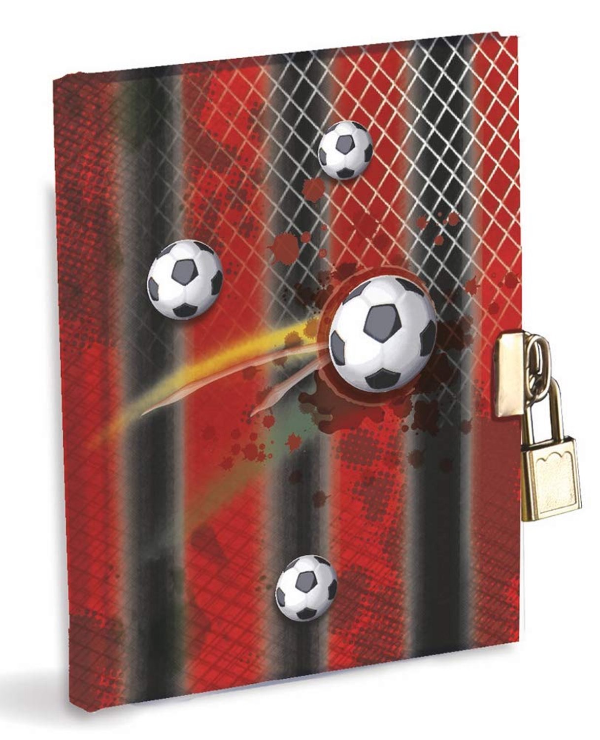 Dagboek 14,5 x 18,5 cm met metalen slot en 2 sleutels