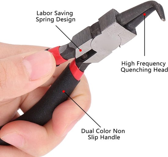 Internal Circuit Pliers with Curved Jaw 12.7cm Carbon Steel and Rubber Ring Removal Tool - ShopVlot — afbeelding 5