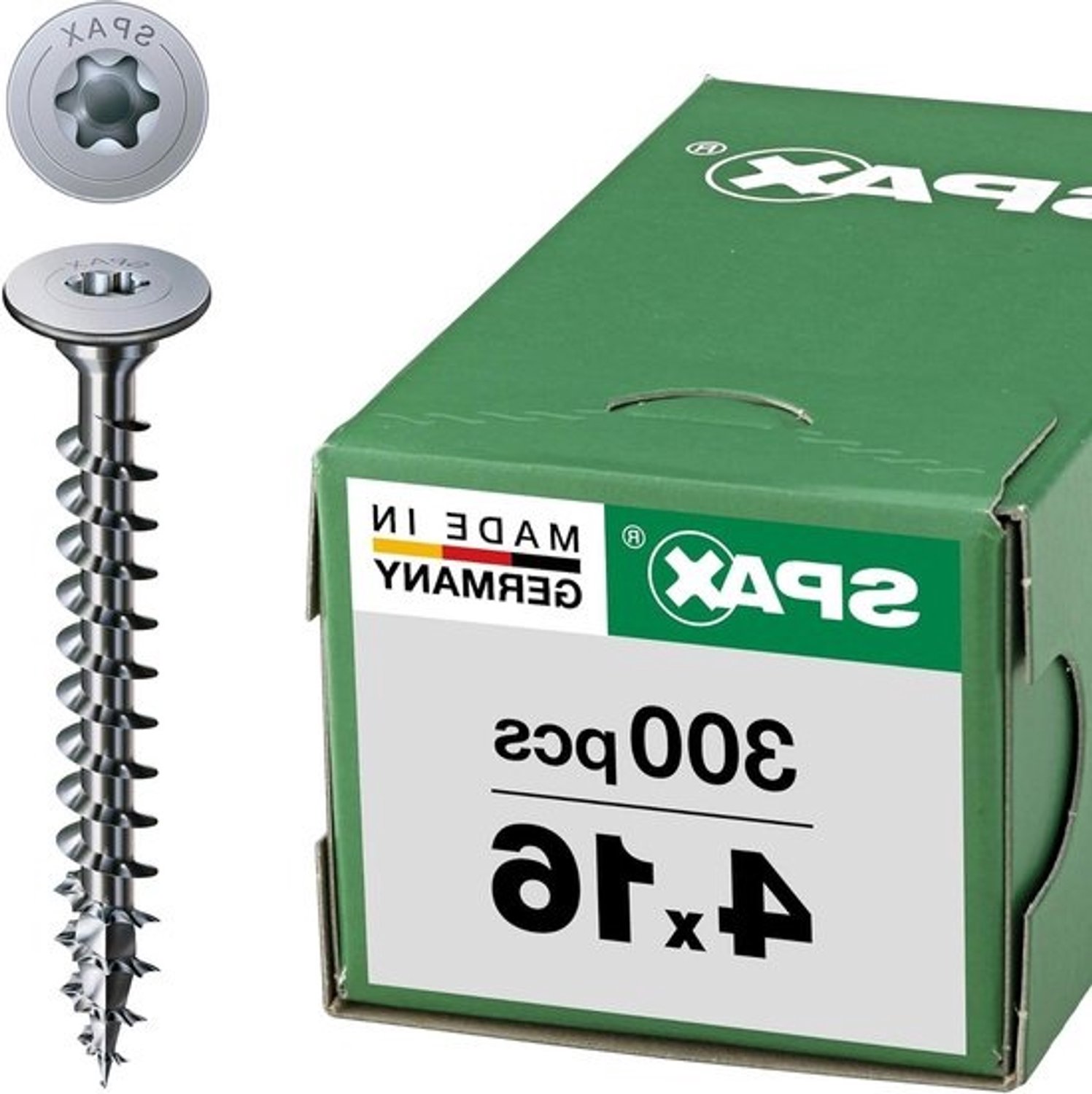 SPAX Achterwandschroef zonder lens 4.0x 16 Torx 20 Wirox-zilver Inhoud: 300 stuks