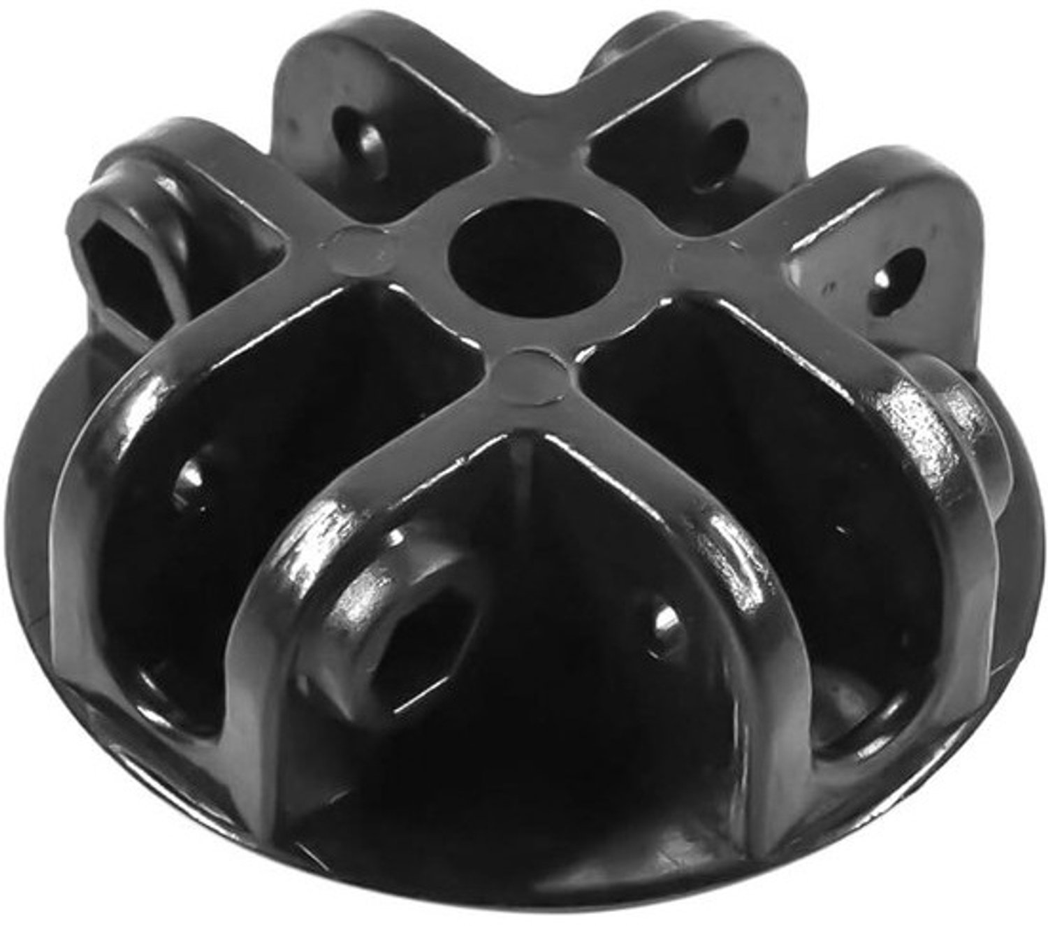 Prieel Connector - Dak Connector - Luifel Reparatie - PA6 Nylon Materiaal - 4-weg 1.2cm - Mat Zwart