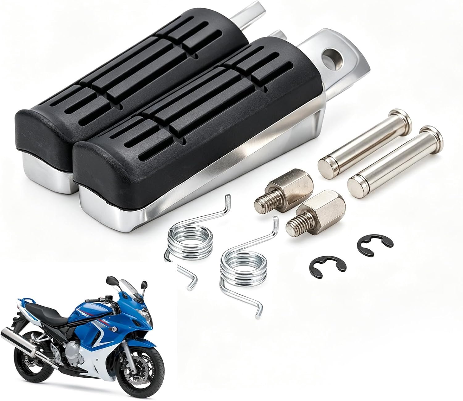 Motorfiets voorste voetsteunpedalen voor TDR125R FZ6 FZR600 FZS600 Fazer XJ600 Diversion YZF600 R6 MT03 TDM900 XJ900S - ShopVlot