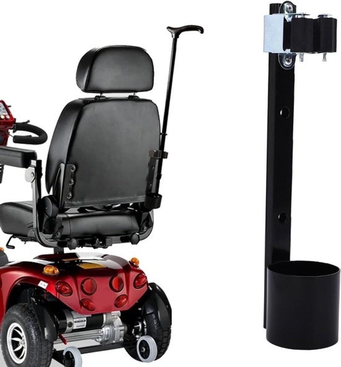 Wandelstokhouder - Stokhouder Scooter - Mobiliteit Ondersteunen - Roestvrij Staal - 1-1.7 Inch - Zilver