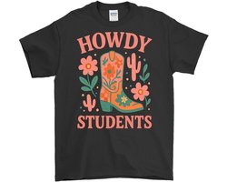 Leraar Shirt – HOWDY STUDENTS – Onderwijs Outfit – Unisex T-Shirt voor Dames & Heren – Leuk Cadeau voor Leraren