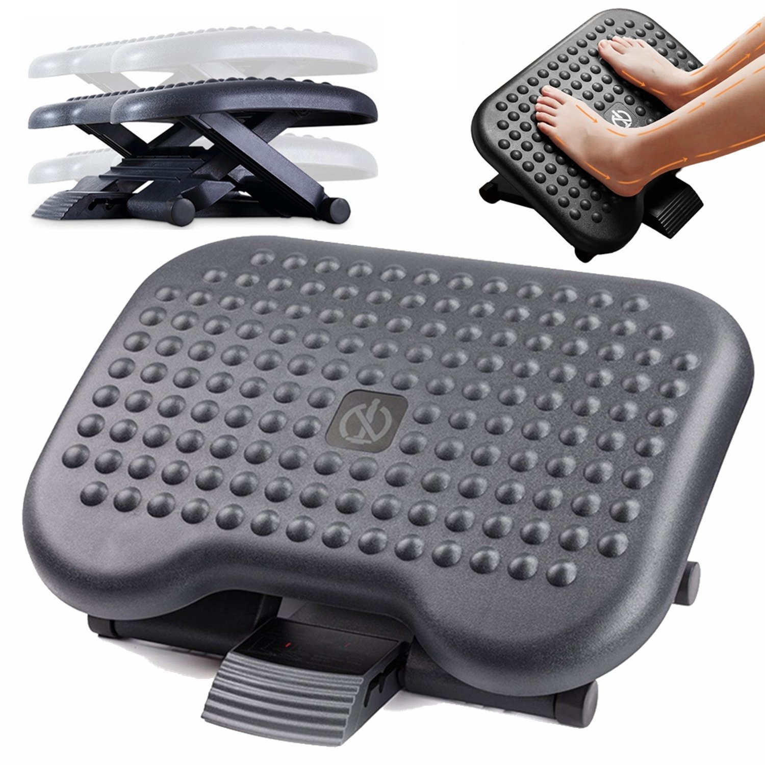 Ergonomische Voetensteun Bureau - Verstelbaar, Antislip, Massage Oppervlak