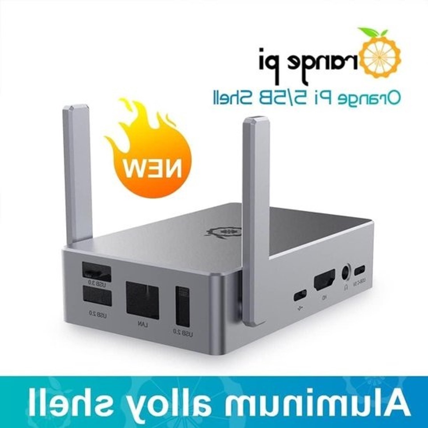 Metalen Hoes - Beschermhoes Board - Ontwikkeling Systemen - Super Warmteafvoer - Mini-ITX Vormfactor - Oranje