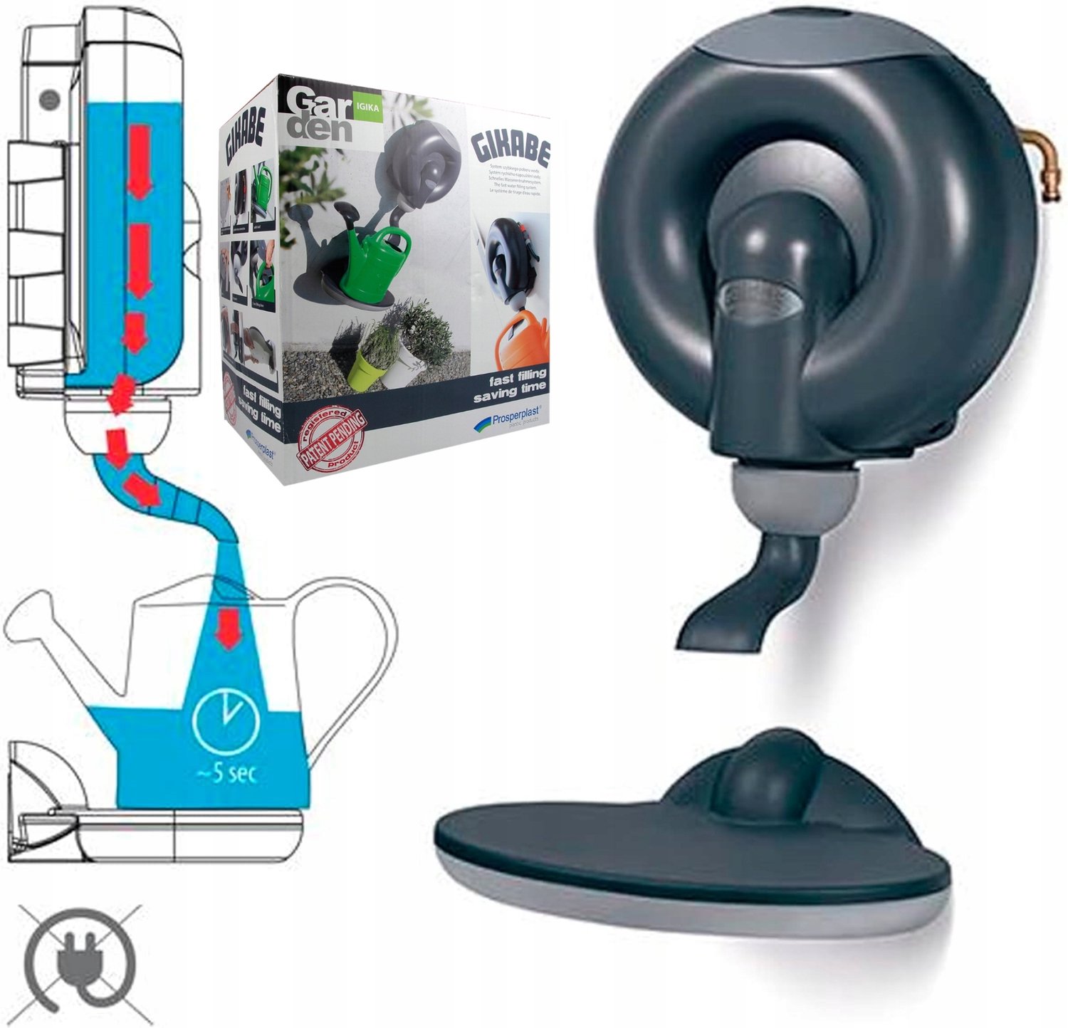 Gikabe Water Vulstation - Snel Vullen van Gieters & Emmer (10L)