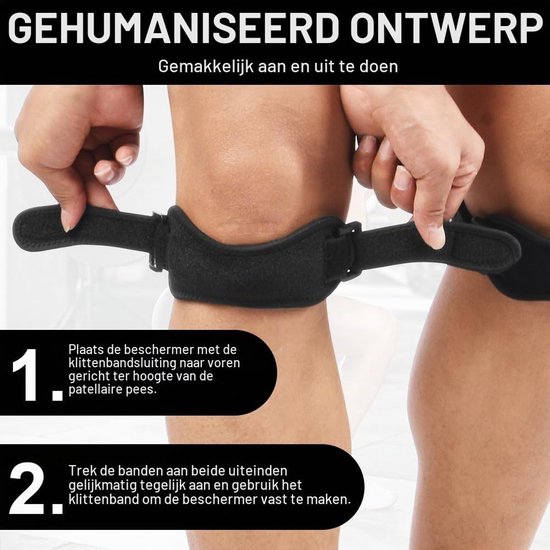 Verstelbare Patella Tendon Kniebanden, 2 Stuks, Ideaal voor Hardlopen, Voetbal en Basketbal — afbeelding 4