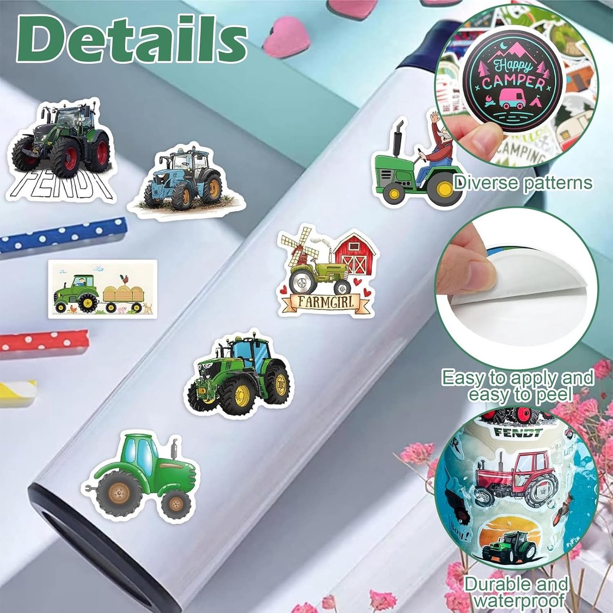 Sticker Set van 60 Waterdichte Herbruikbare Stickers voor Kinderen - Kleurrijke Decoratie voor Auto, Notitieboek, Waterfles en Laptop, Perfect als Cadeau voor Jongens en Meisjes — cadeau in Spellen & Speelgoed - foto 3