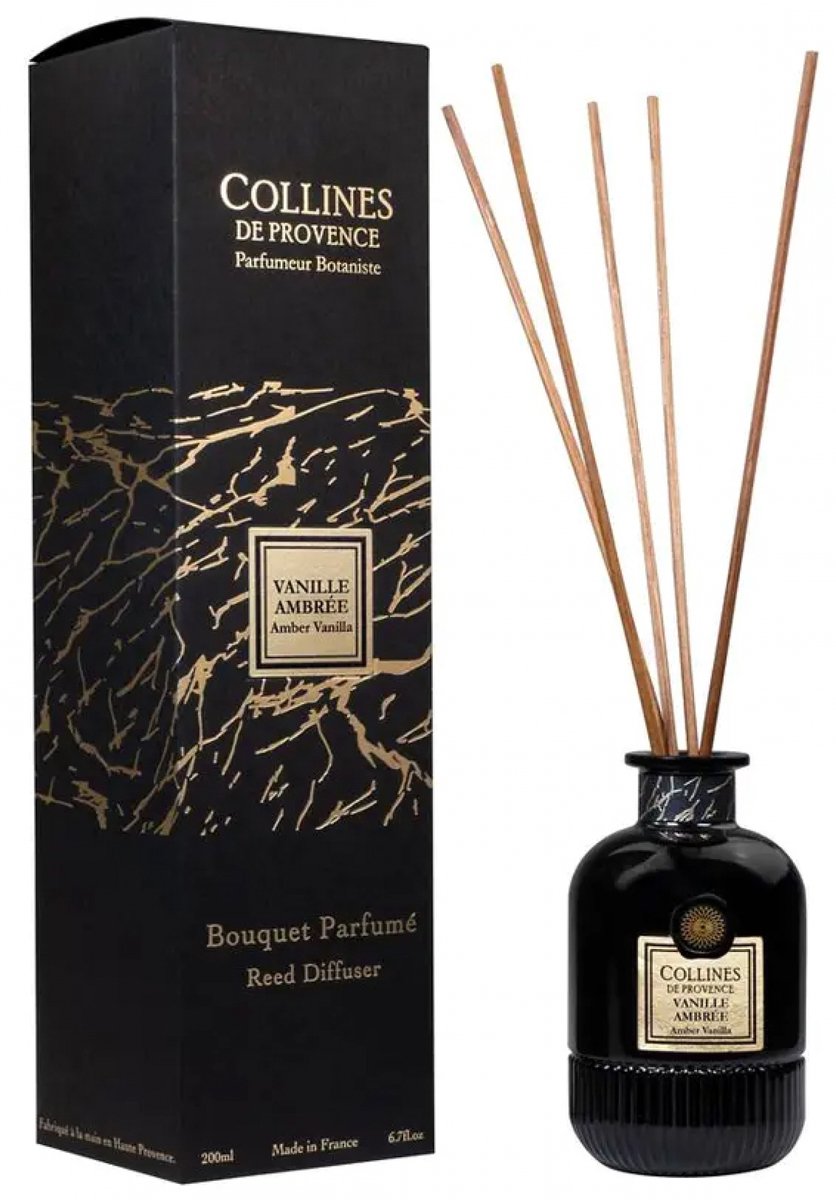 Collines de Provence Bloemen en Schors Geurige Bos 200 ml (Geur : Amber vanille)