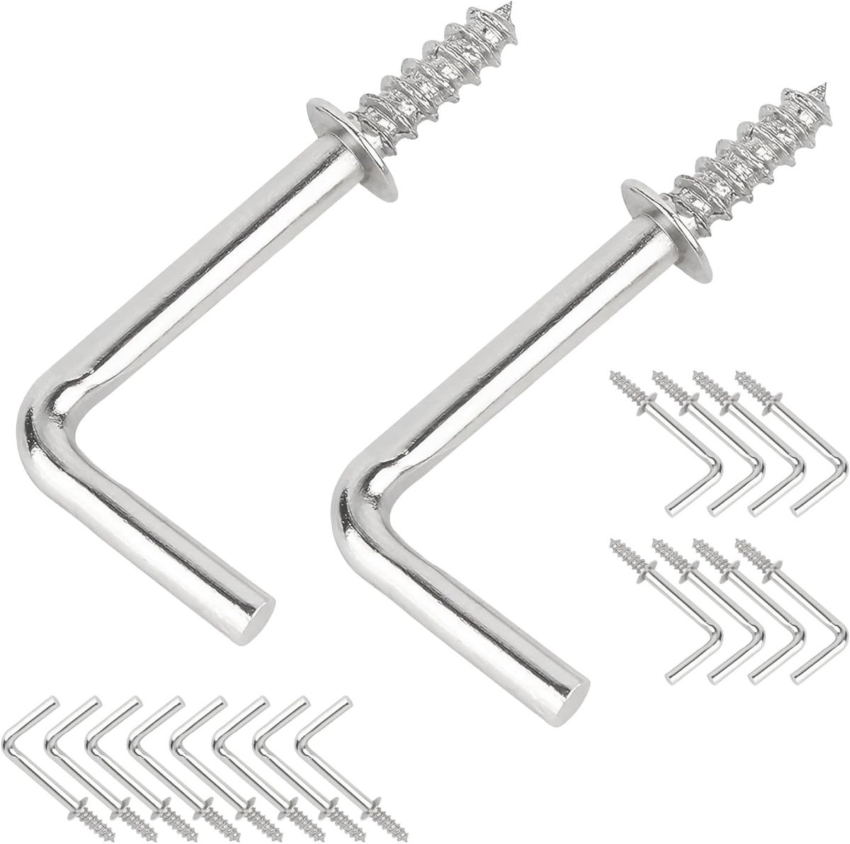 29mm L Haakschroeven, Kleine Schroefhaken, Draadwandhaken voor Planten en Decoraties, Verpakking van 20 Stuks