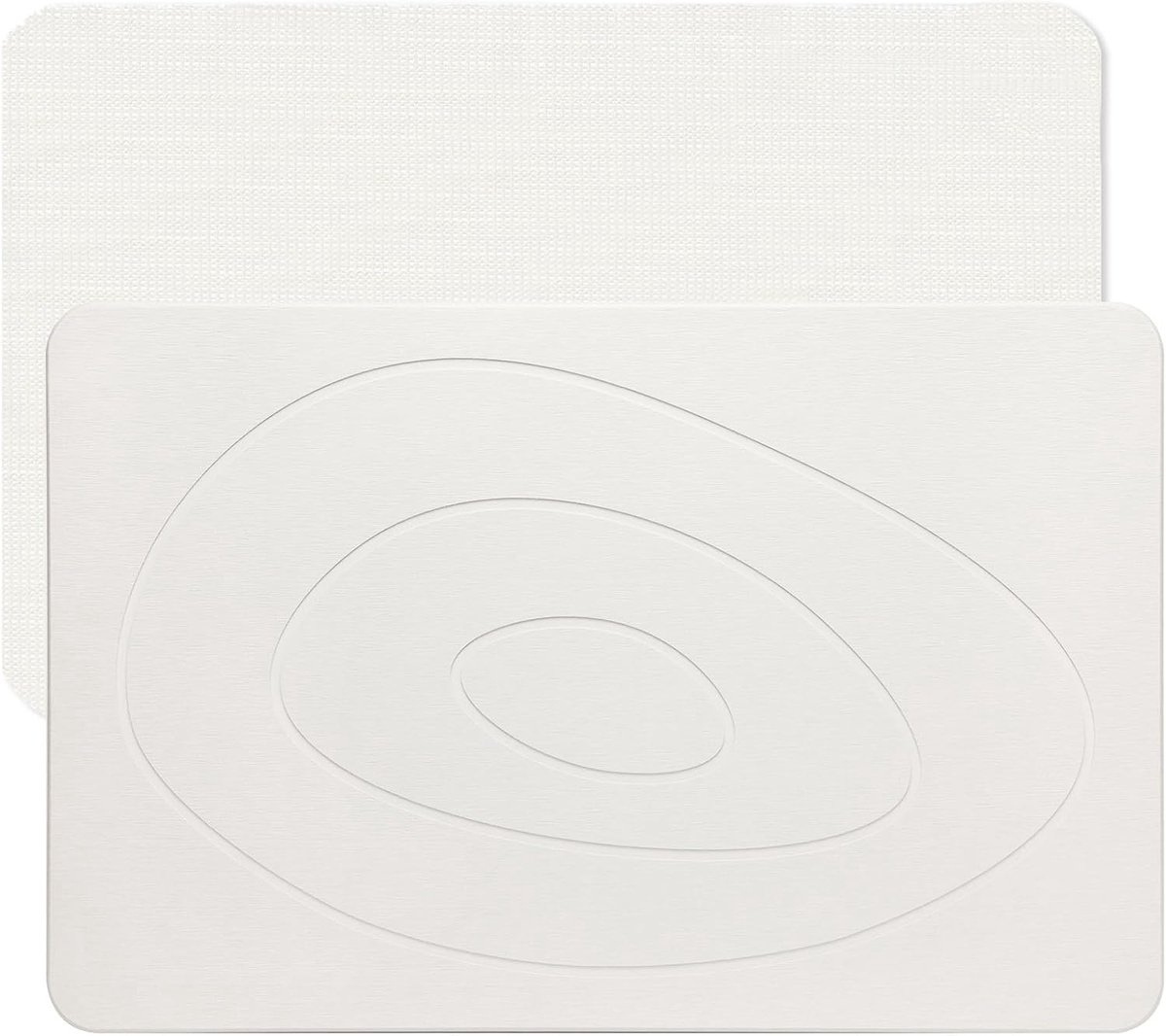 Douchemat - 60 x 38 cm - Ovaal - Rubber - Antislip - Absorberend - Wit