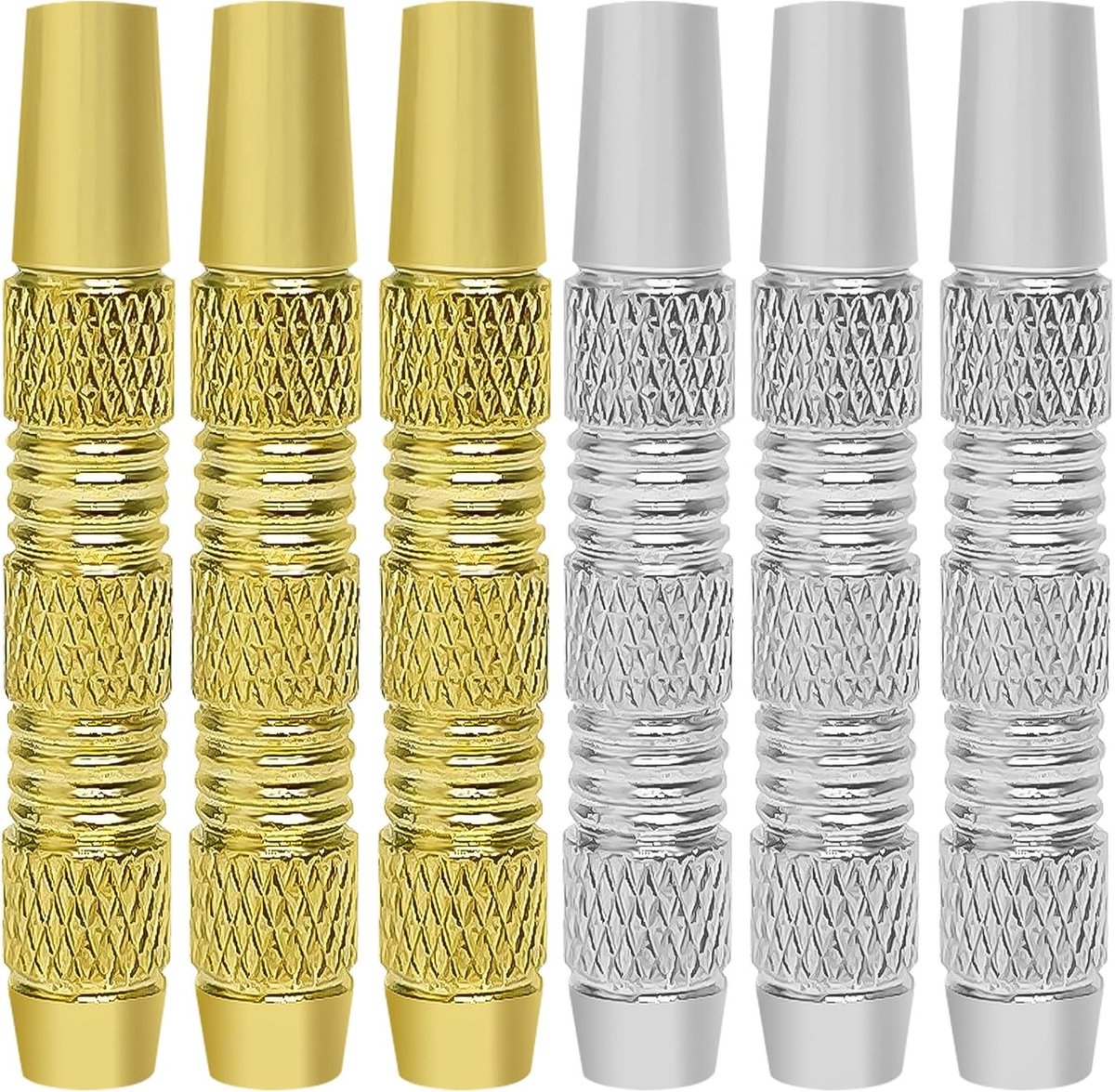 6 Stuks Vervangbare Dart Barrel Accessoires, 16g Stalen Punt Darts, Knurled Grip voor Precisie en Comfort
