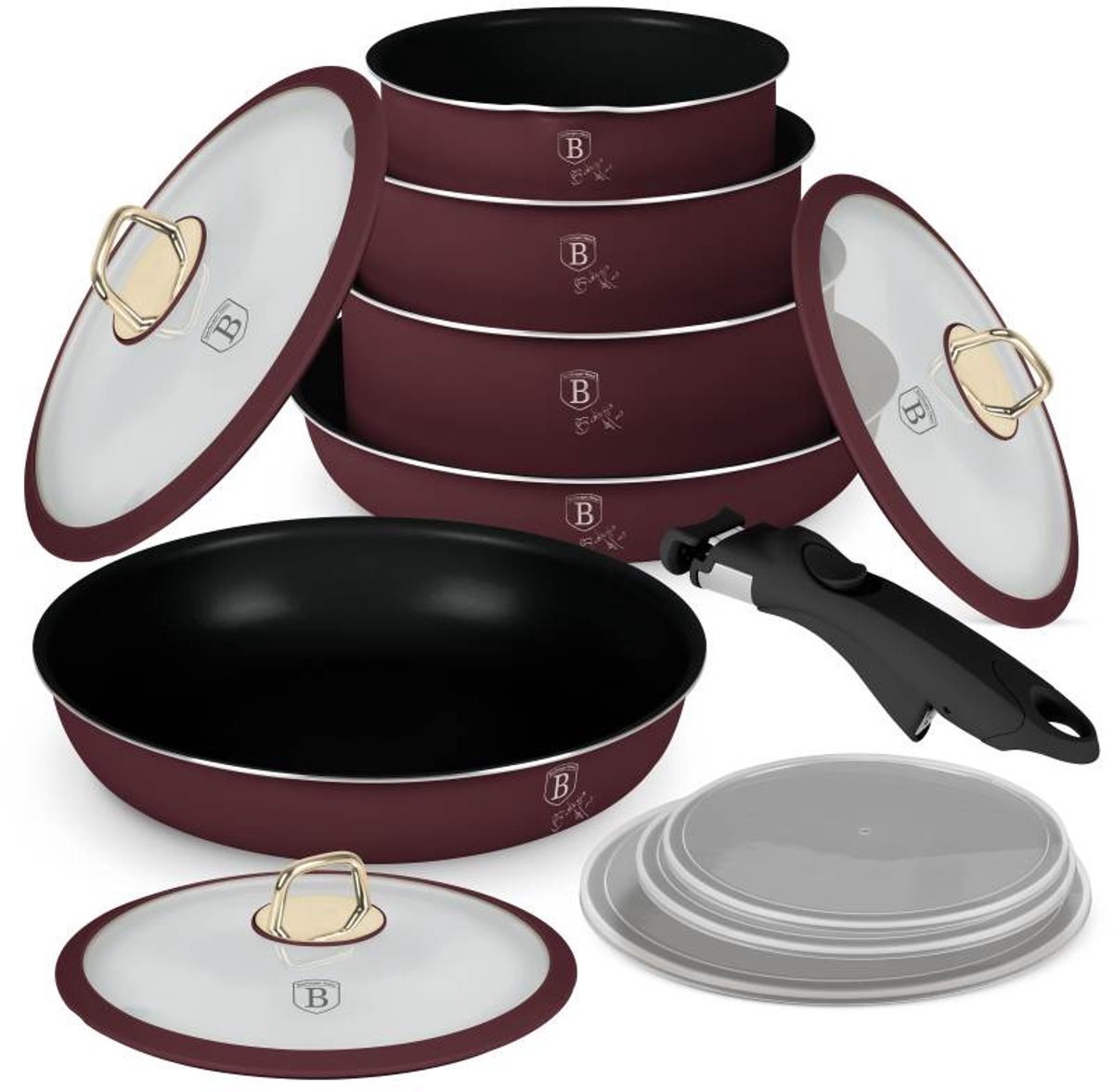 Servies set met afneembare handgrepen, 12-delig, Leonardo Collection