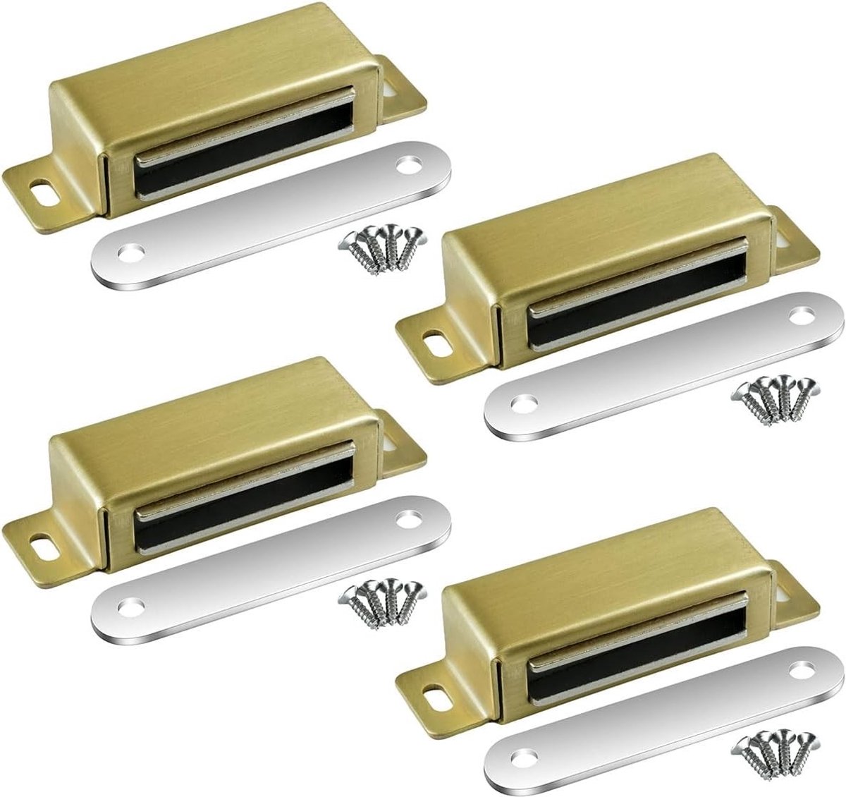 Magnetische Deursluiters voor Keukenkastjes, RVS Magneten voor Meubels en Balkon, 72 mm (Set van 4)