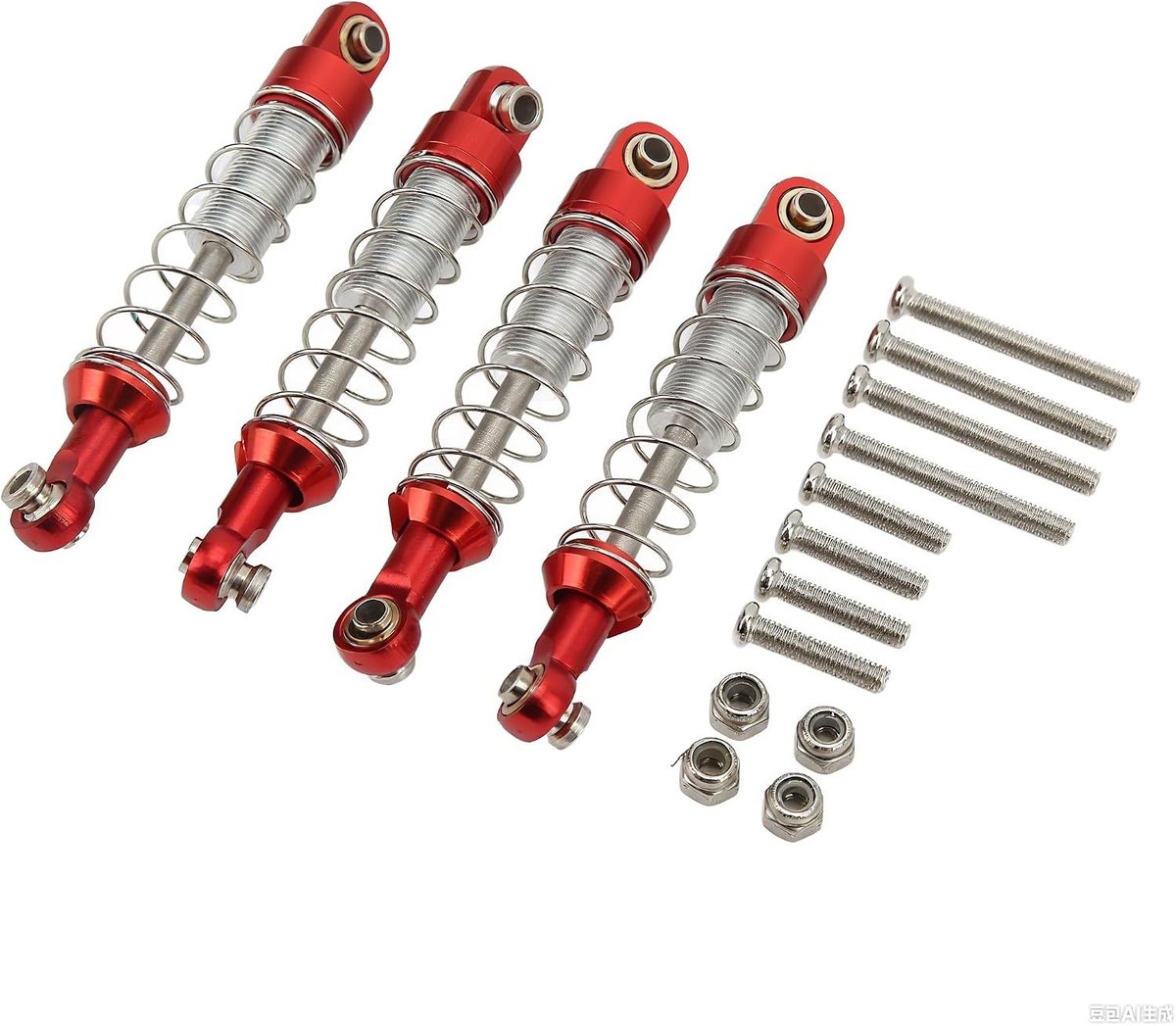 2 Paar RC Auto Schokdempers 60mm Aluminium Dempers voor Modificatie en Upgrade van WPL C14 C24 MN D90 99S Modellen
