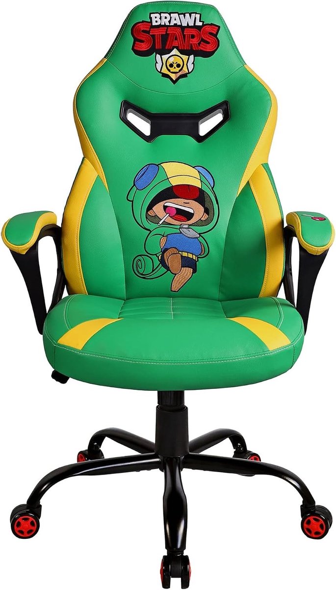Bureaustoel - Groen - 101 x 90 x 90 cm - Kunstleren Gaming Stoel met Ergonomische Rugleuning - Voor Kinderen