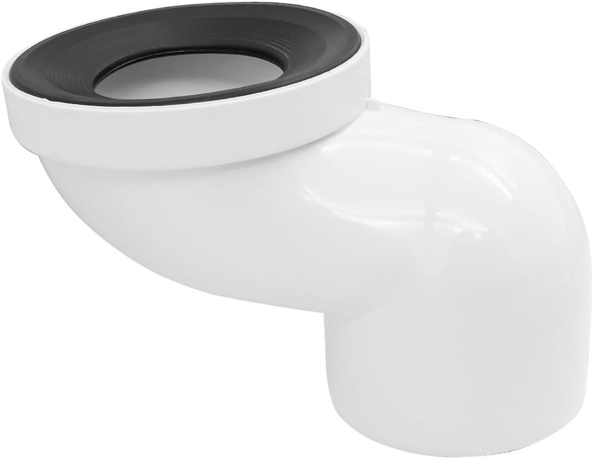 Offset toilet connector 100mm voor misaligned toiletpot, soepel afgewerkte PVC afvoerbuis, eenvoudig te installeren en duurzaam
