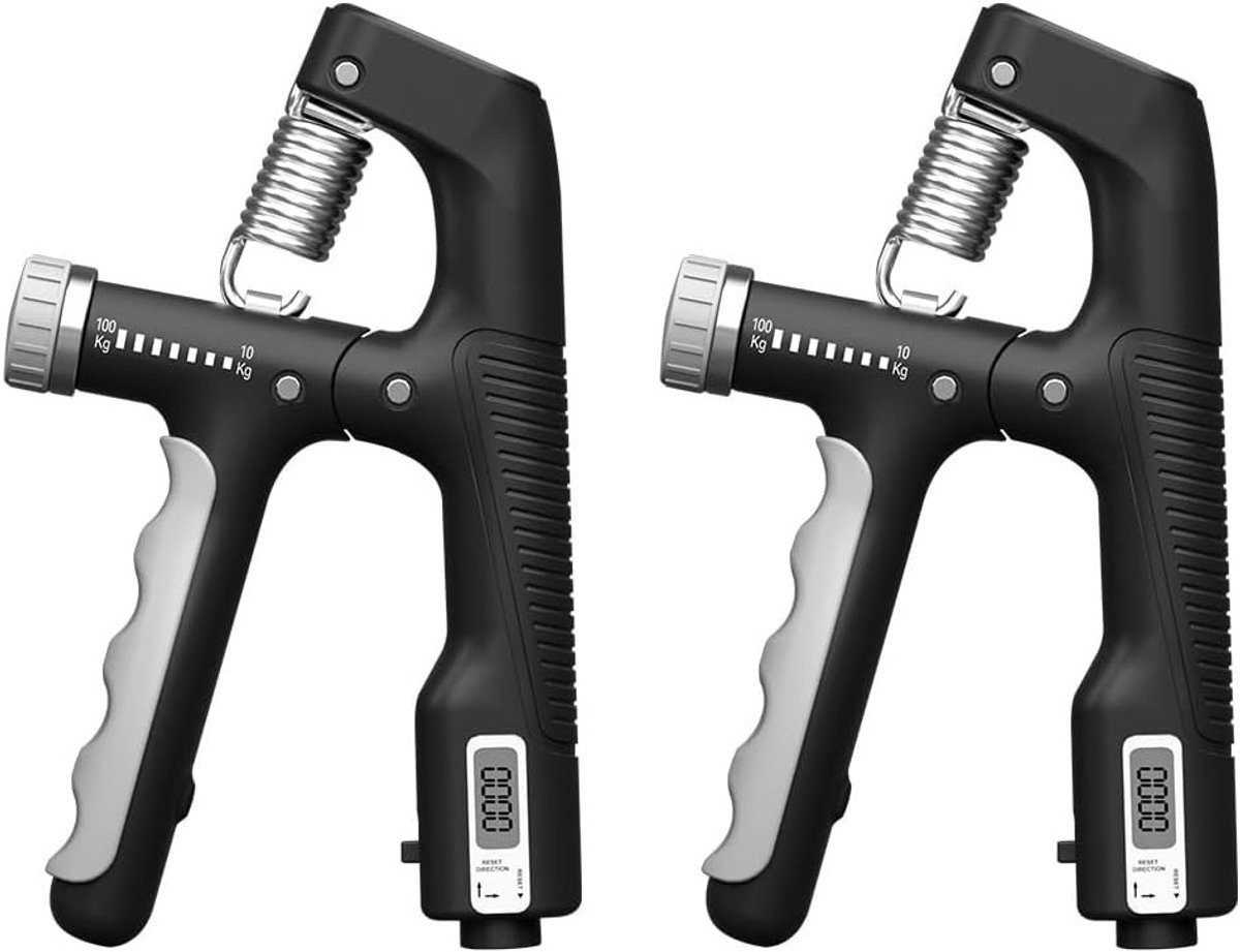 Verstelbare Handtrainer voor Onderarm en Vingers met Telfunctie, 10-100kg, Ideaal voor Atleten en Herstel van Handen