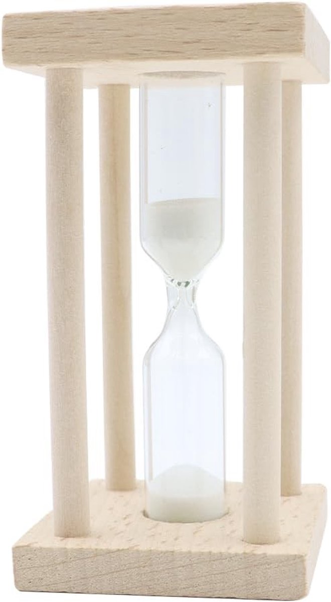 Houten zandloper van 1 minuut voor tieners - Decoratie voor koken, tandenpoetsen en leeractiviteiten - Creatieve timing geschenken