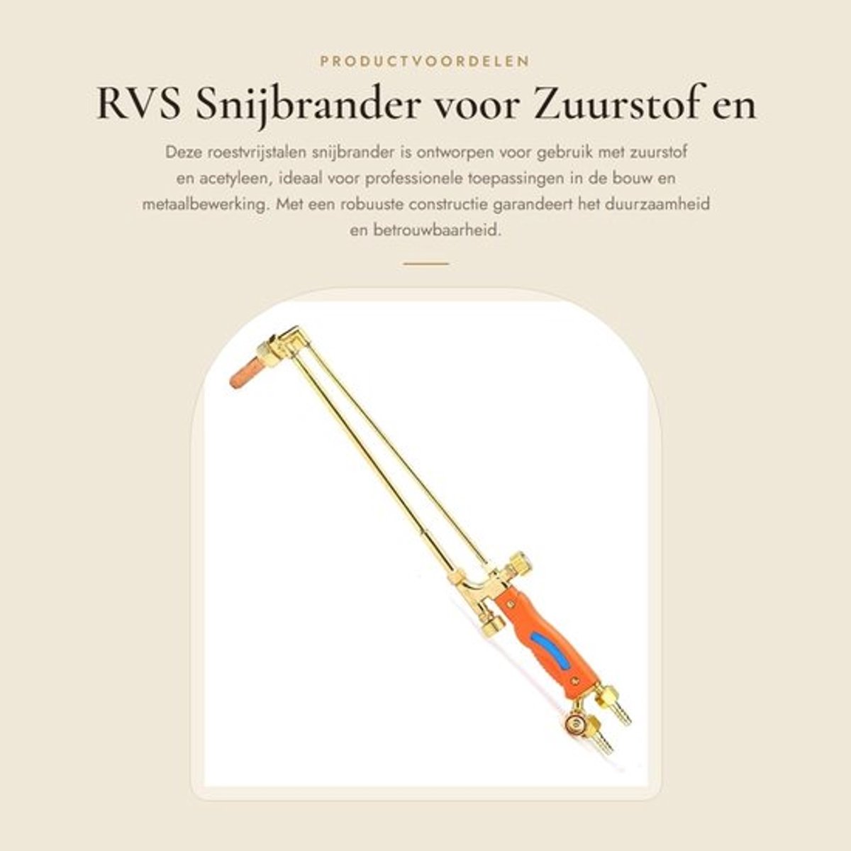 Dailygoods- Snijbrander Hoogwaardige RVS - Injector Snijbrander - Gas