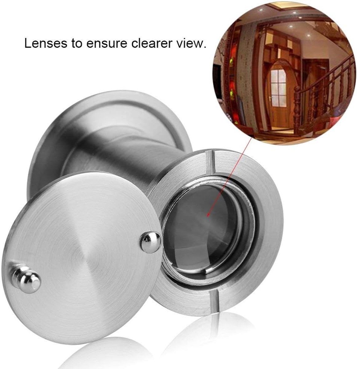 Privacy Screen Deurviewer met 220 Graden Hoek - Veiligheid Peek Peephole Optisch Glas voor Deuren